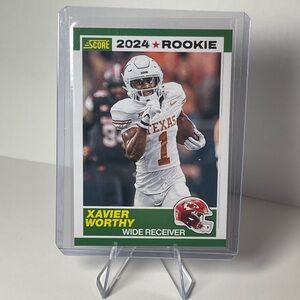 2024 Score Rookie Xavier Worthy Football Card - Texas Longhorns - KC Chiefs